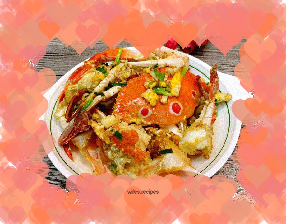 Fried crab with eggs