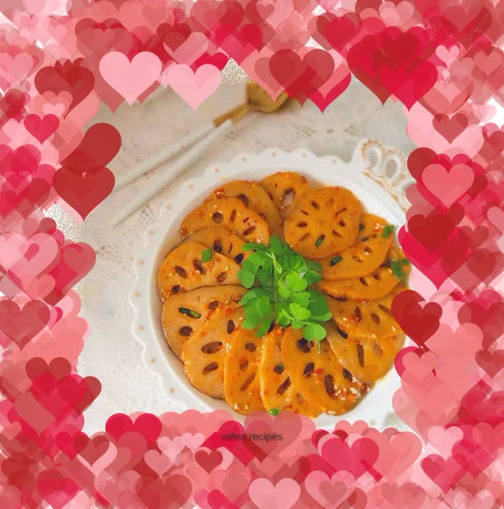 Cold lotus root slices