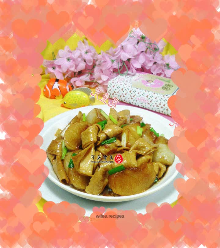 Braised radish with bean paste