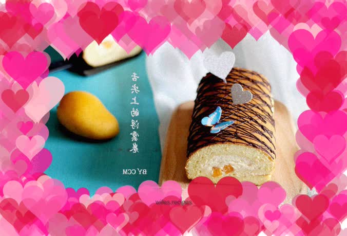 Mango cloud curls on the tip of the tongue