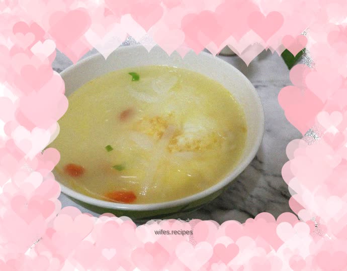 Omelette radish soup