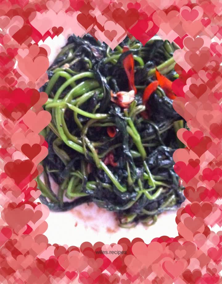 Chili shredded fermented bean curd and water spinach