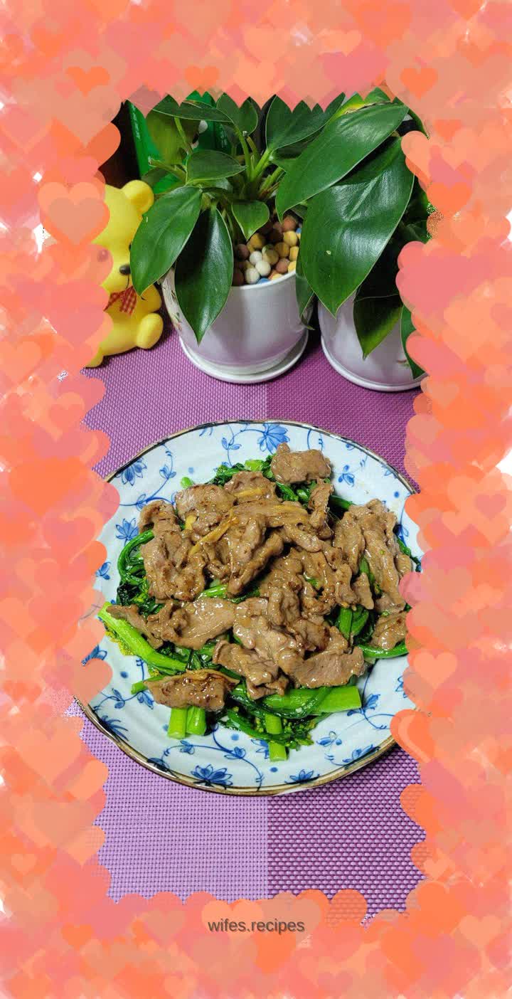 Beef Stir-fried Choy Sum