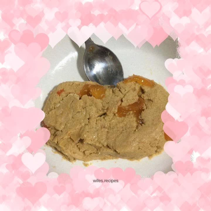 Millet noodles mixed with soft persimmons