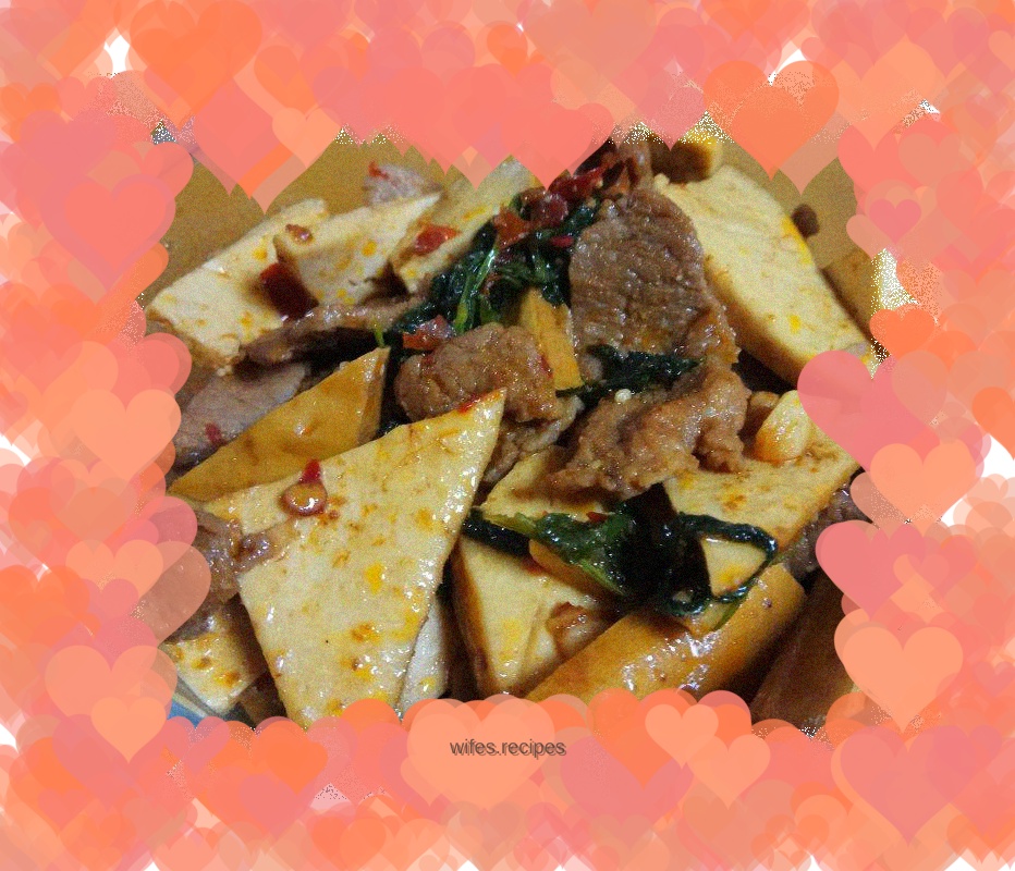 Stir-fried pork slices with dried bean paste