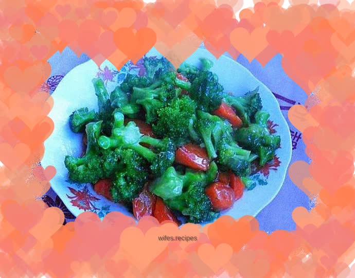 Vegetarian stir-fried broccoli