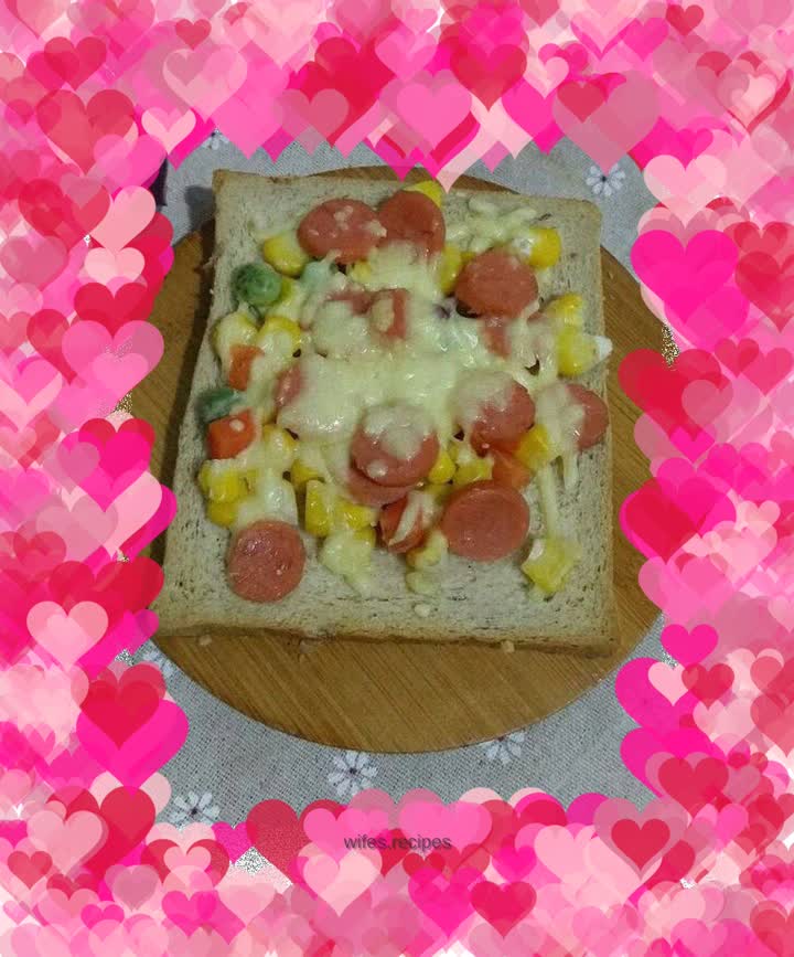 Simple version of toast pizza