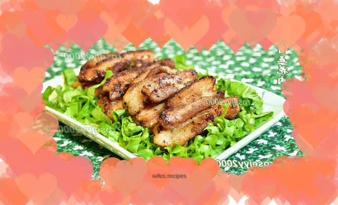 Pork belly with shrimp paste and garlic