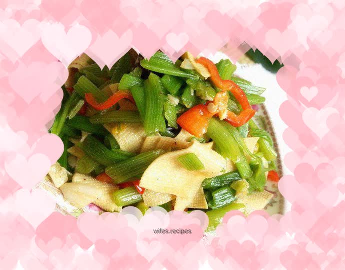 Bean skin and melon stems in oyster sauce