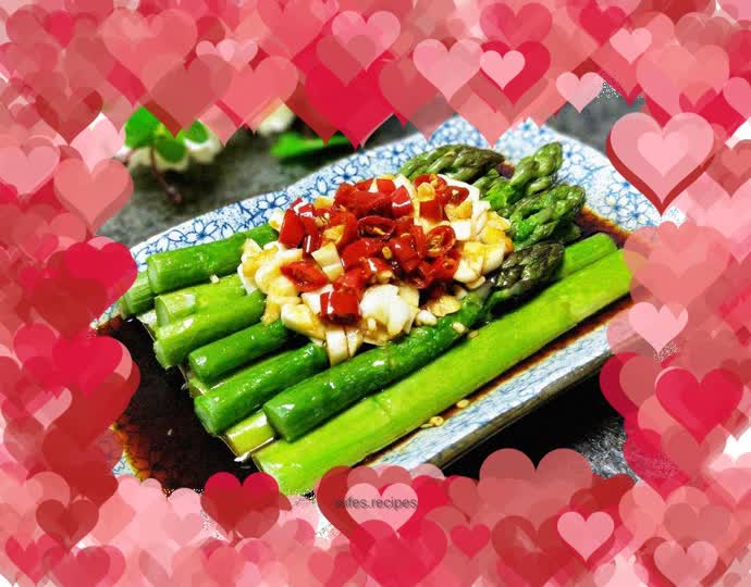 Asparagus with oil