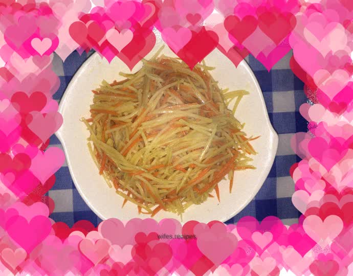 Two-color potato shreds