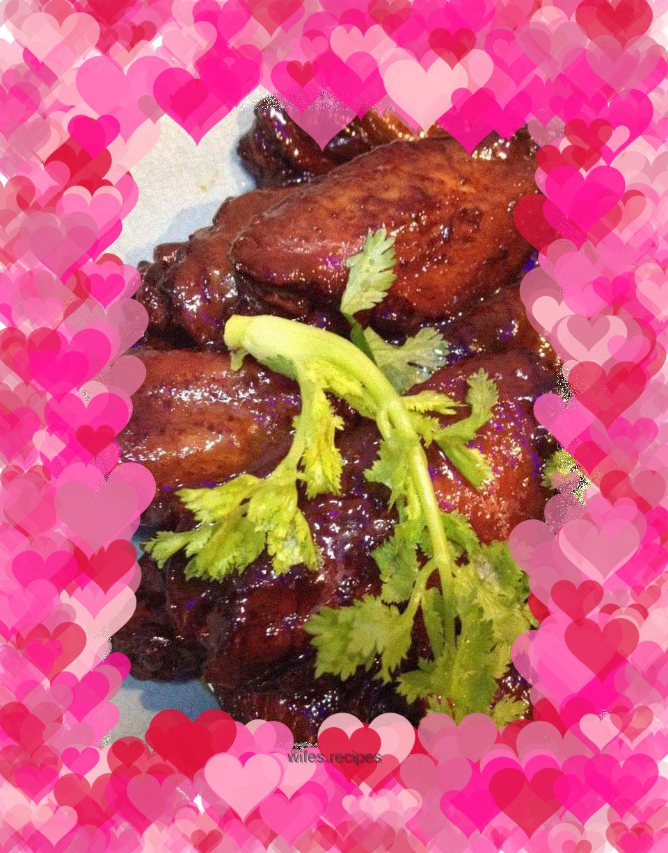 Red wine braised chicken wings