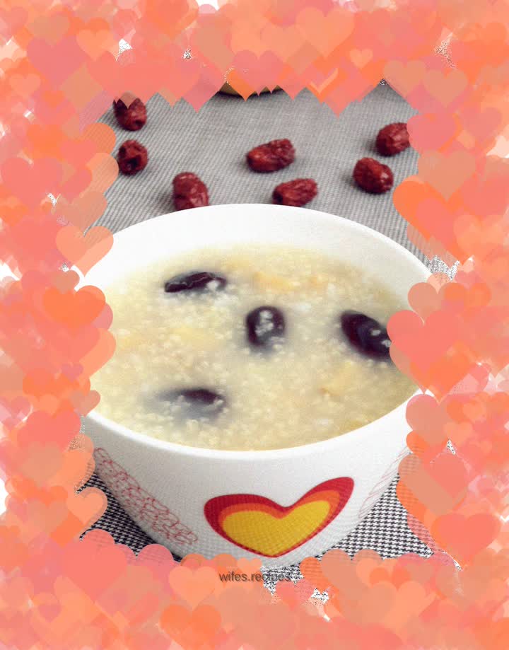 Apple and Red Date Porridge