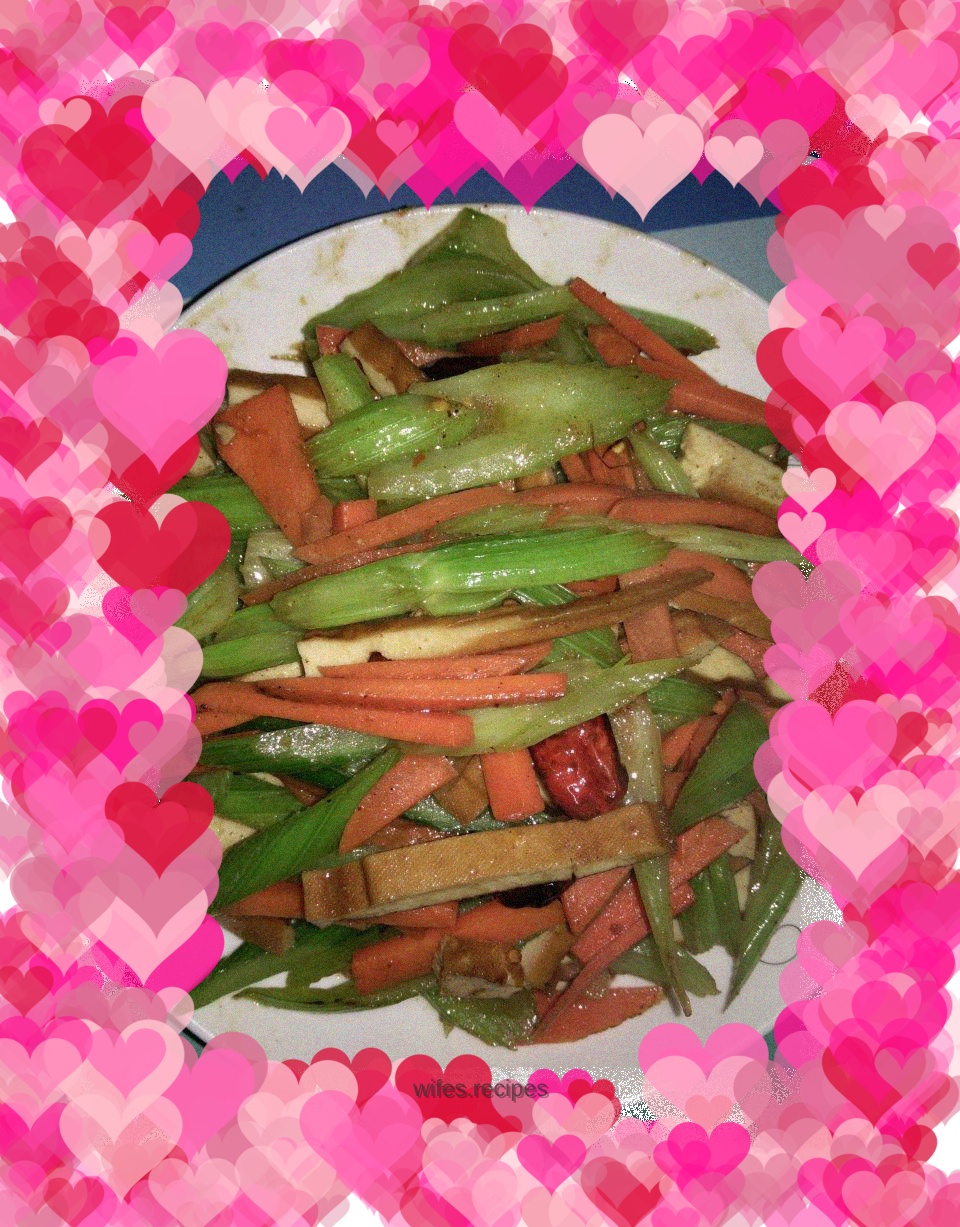 Stir-fried dried celery