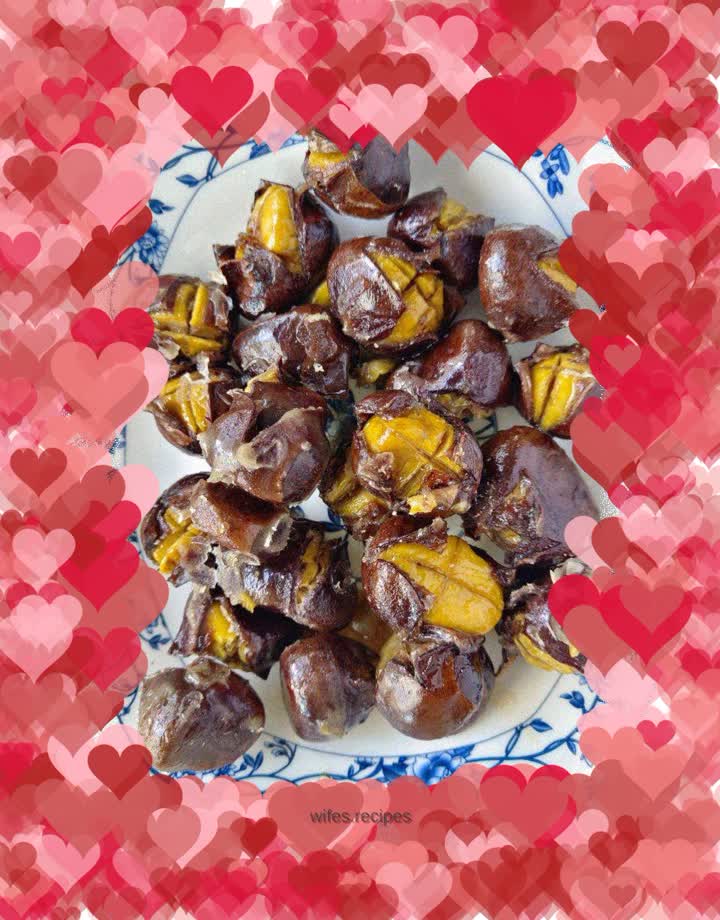 Roasted chestnuts with sugar