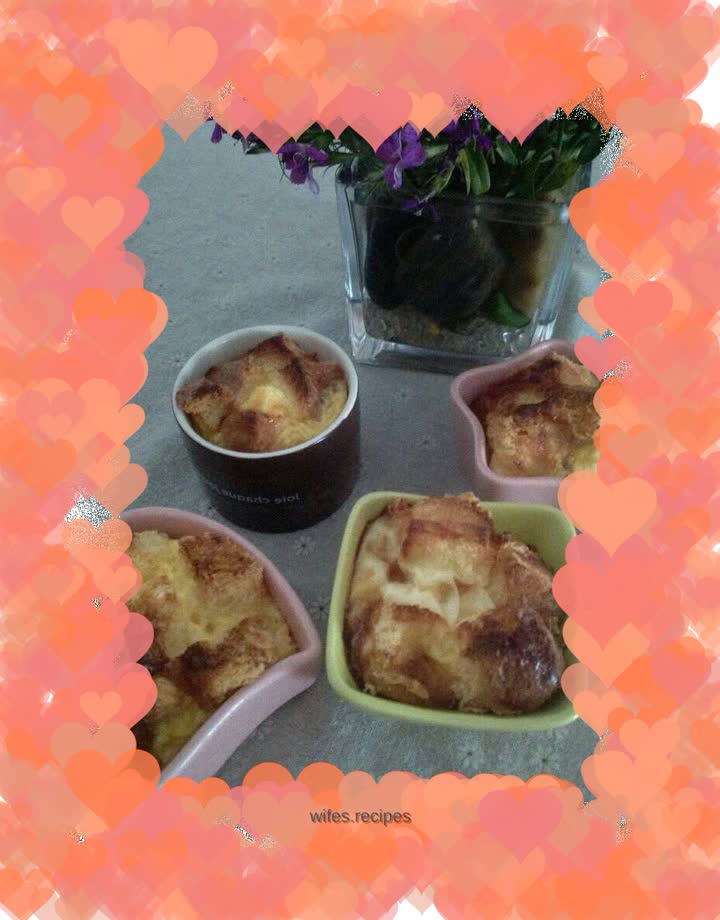 Custard toast pudding
