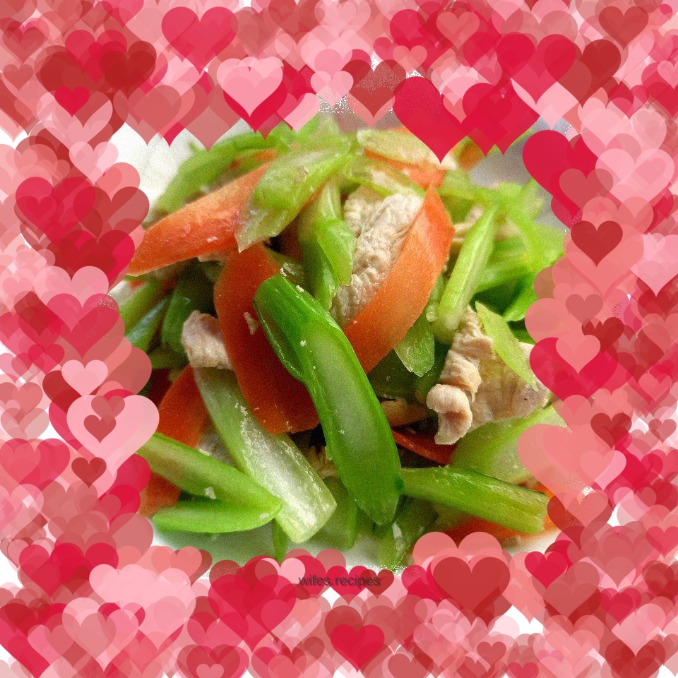 Stir-fried chicken breast with vegetable core