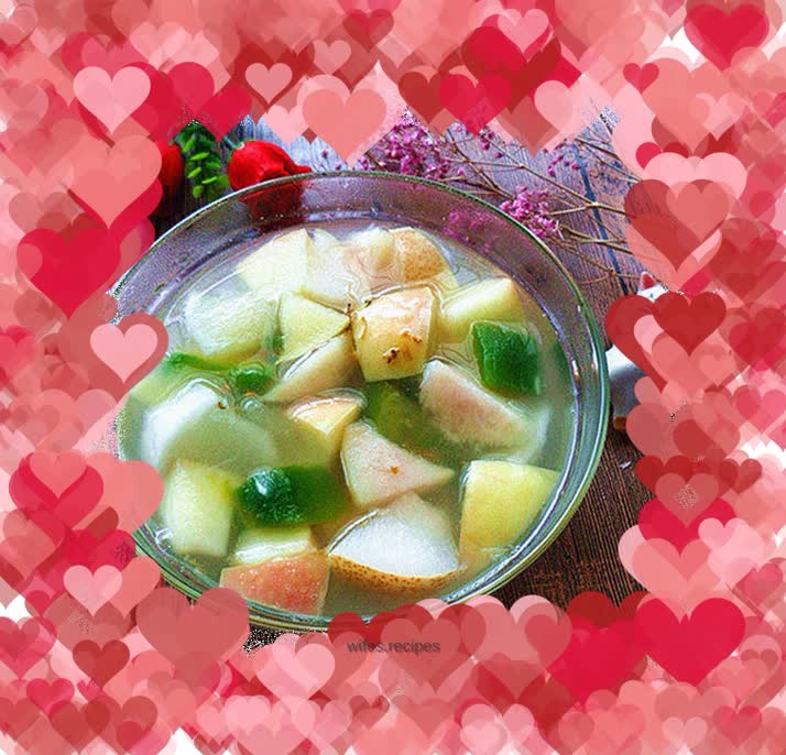 Osmanthus, lotus root, melon and fruit soup