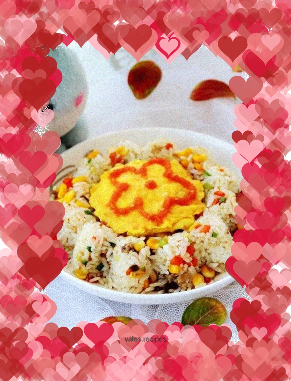 Creative recipes for children----Flower Fried Rice