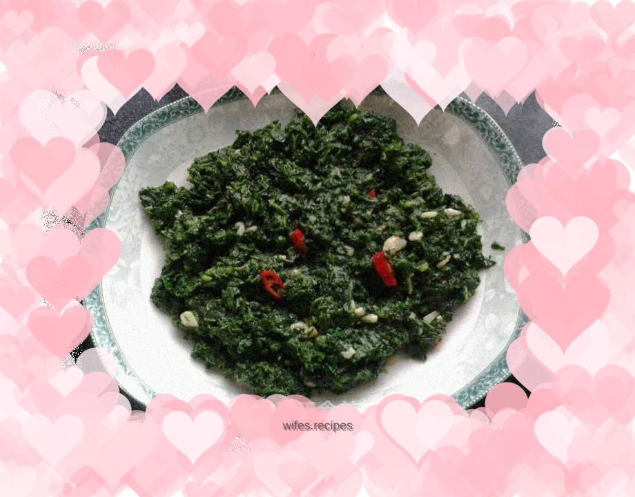 Fried pumpkin leaves