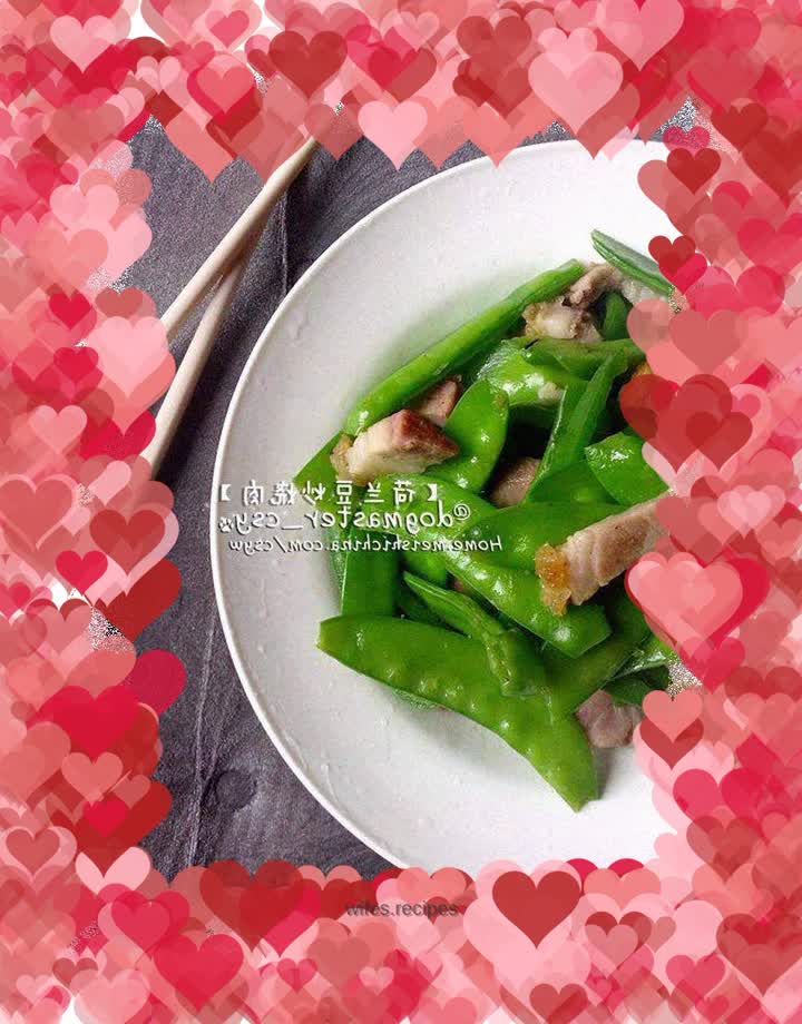 【Stir-fried pork with snow peas】