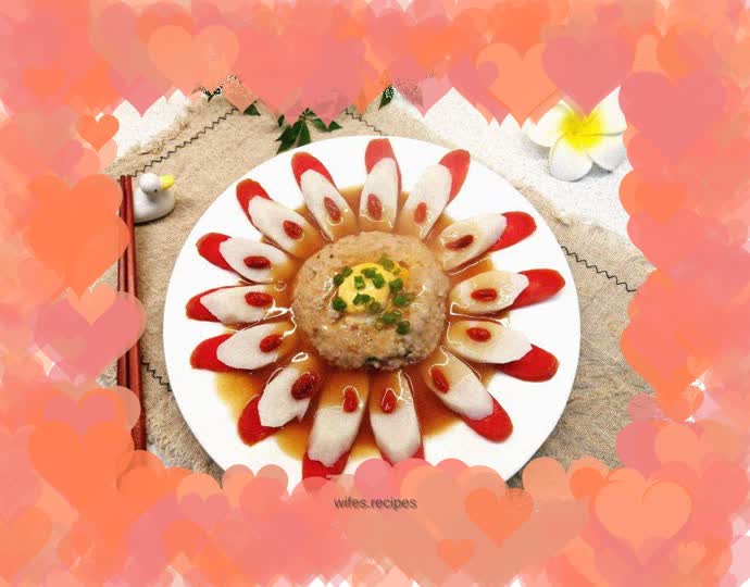 Delicious and good-looking ~ steamed meat cakes with carrots and yams