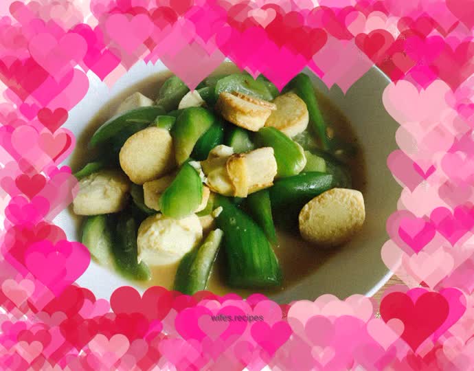 Japanese Tofu Stir-fried Luffa