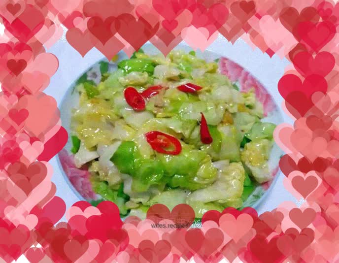 Hand-shredded cabbage