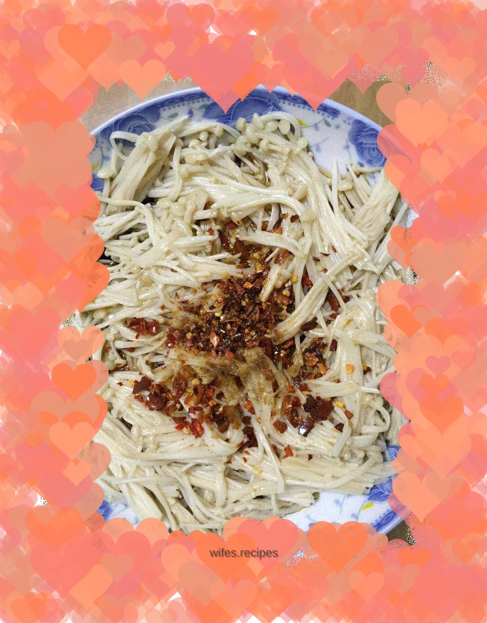 Super simple mixed enoki mushrooms