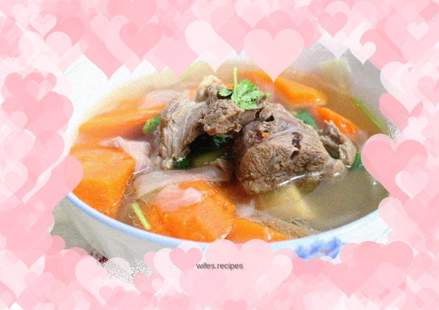 Light and nourishing mutton and radish soup