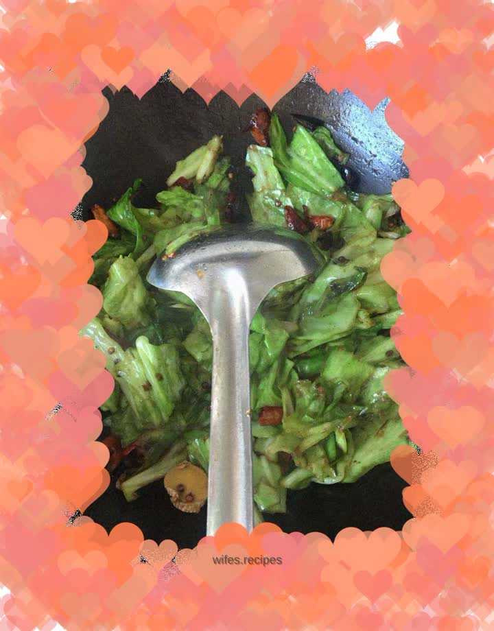 Hot kohlrabi and cabbage