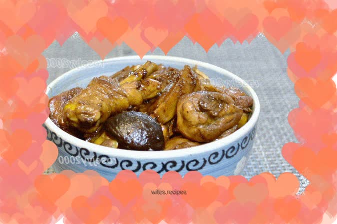 Braised chicken legs with bamboo shoots