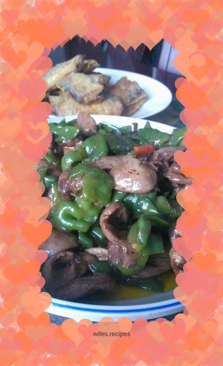 Stir-fried chicken hearts