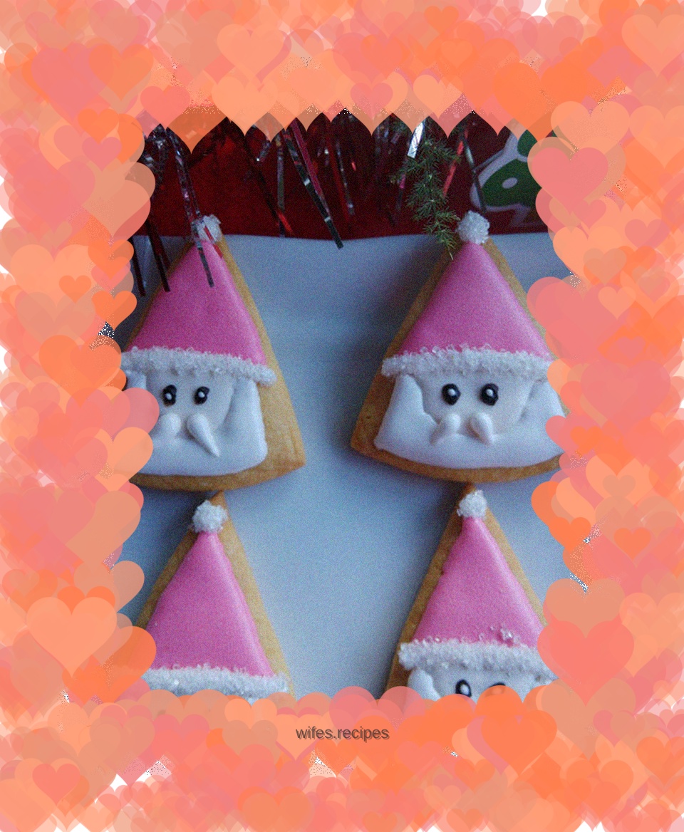 Santa Frosted Cookies
