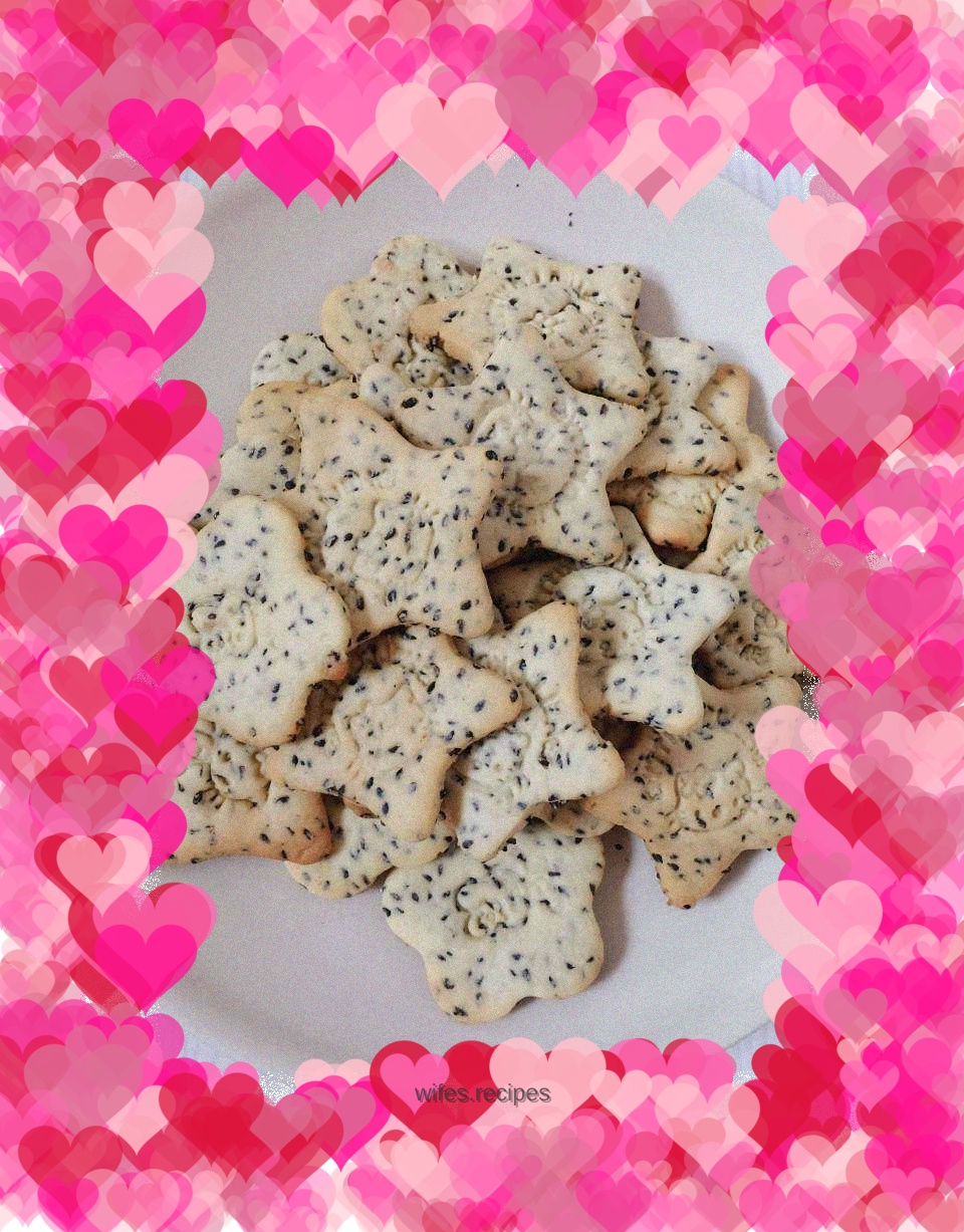 Black sesame crispy cookies