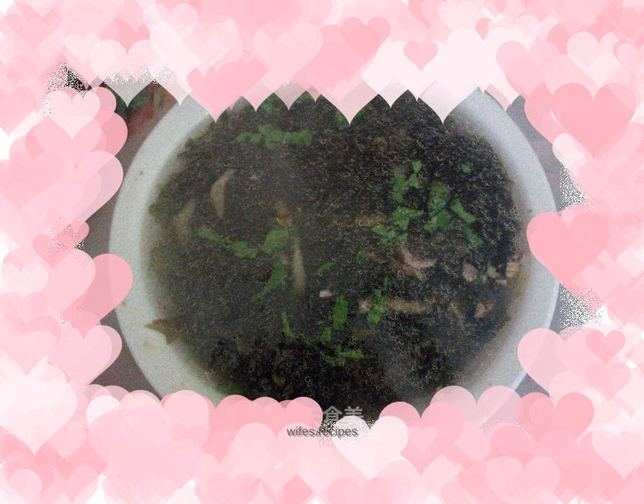 Seaweed, lean meat and pickled mustard soup