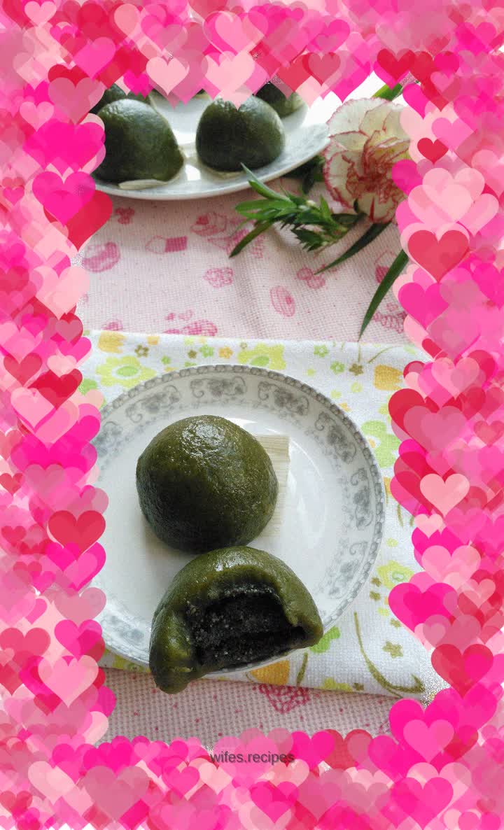 Qingtuan~~~Black sesame and peanut filling