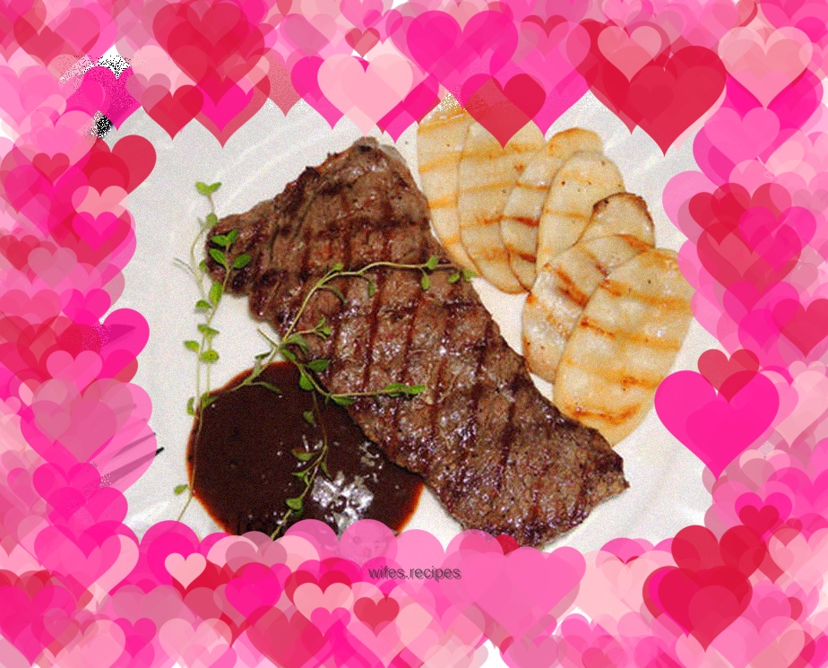 Steaks are also stylish - use a corrugated cast iron pan to cook steaks with a beautiful grid pattern