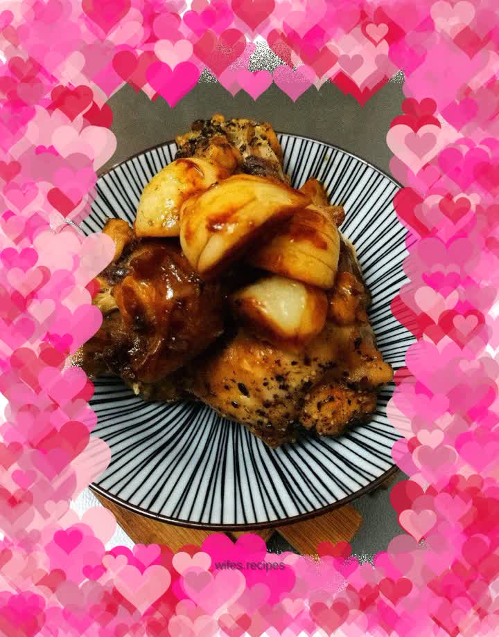 Waterless garlic black pepper chicken