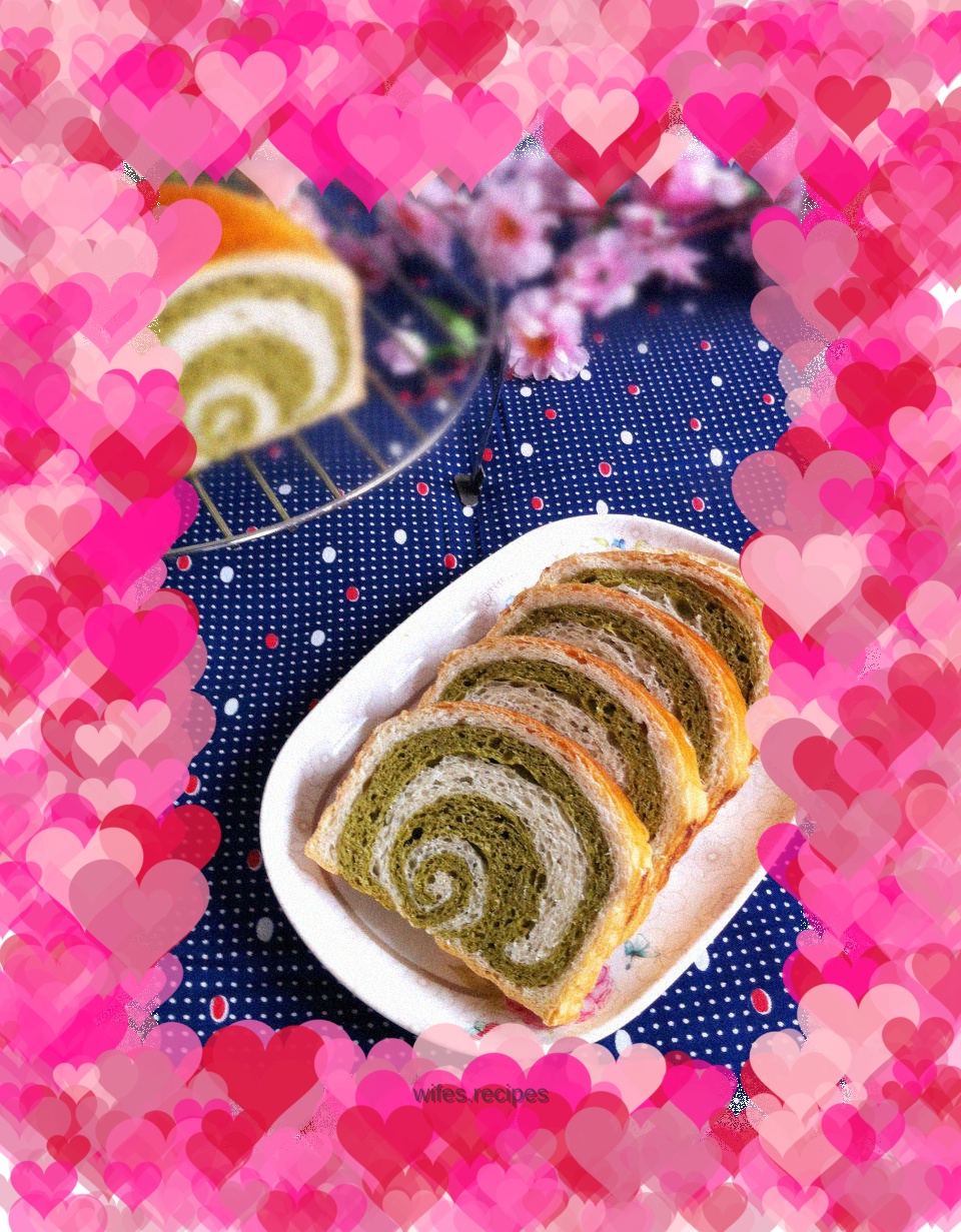 Matcha two-color toast