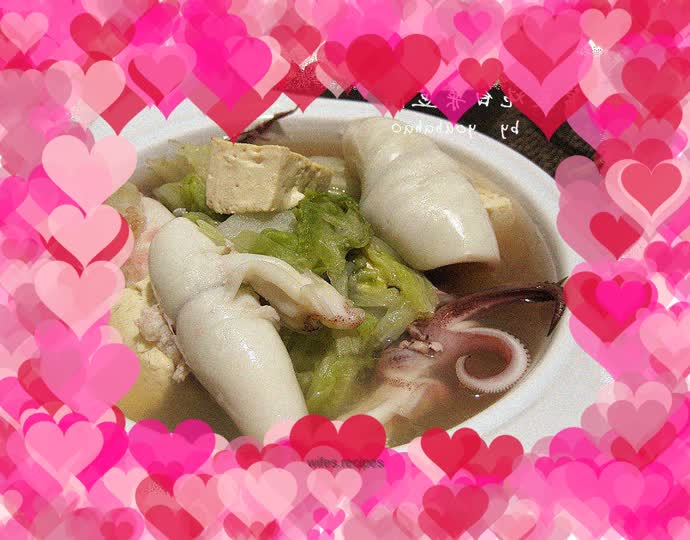 Braised fish with cabbage and tofu