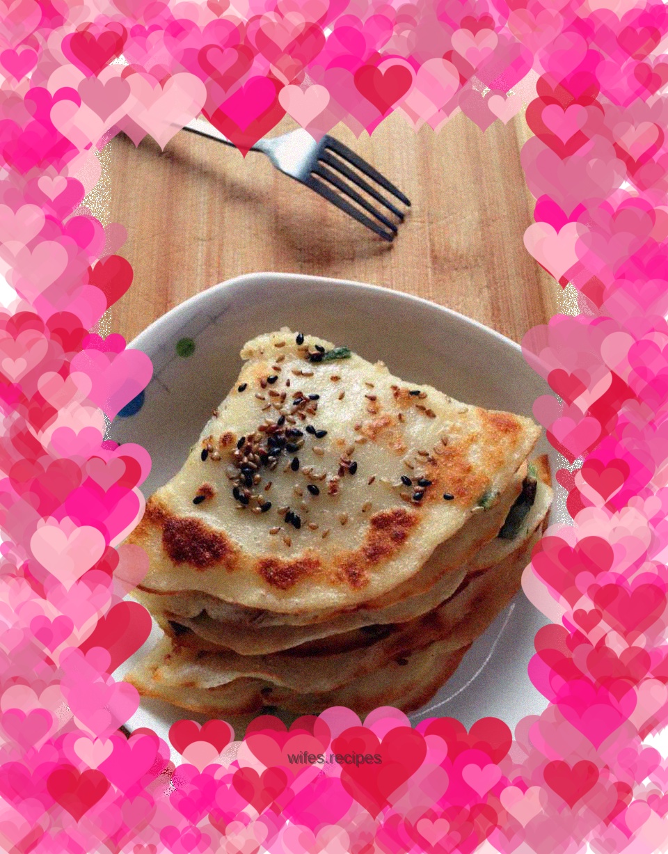 Bean dregs and scallion pancake