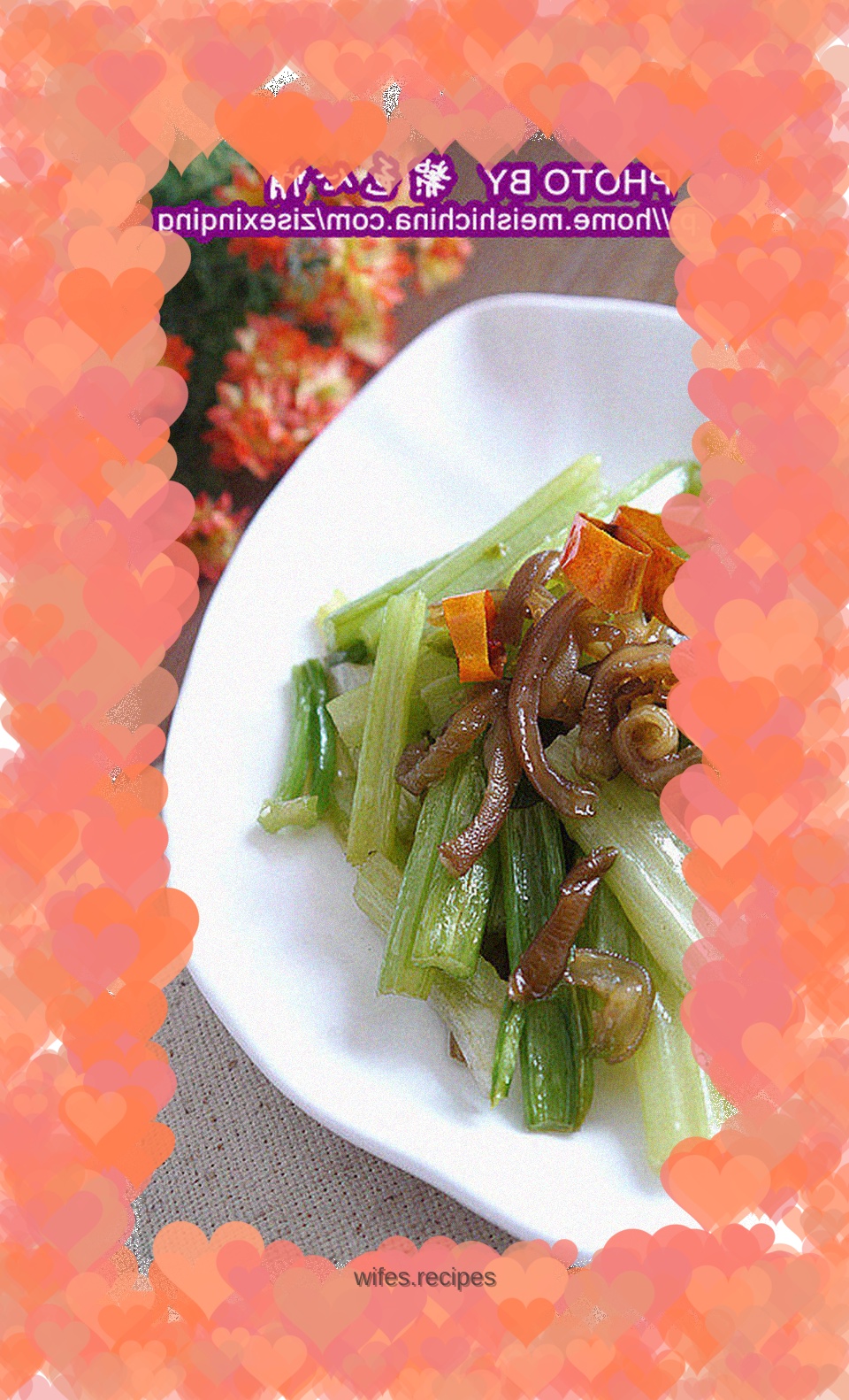 Stir-fried jellyfish with celery