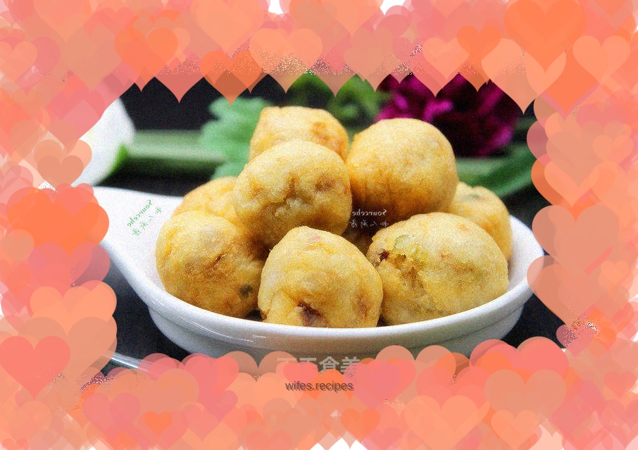 Crispy taro balls
