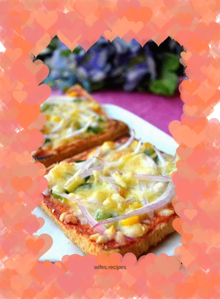 Seasonal vegetable toast pizza