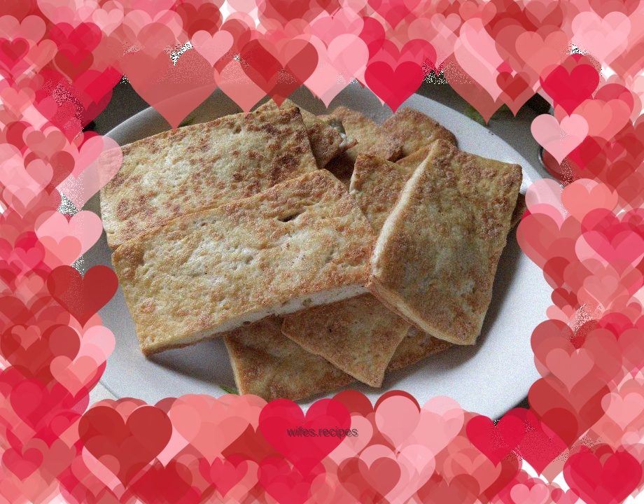 Fried tofu slices