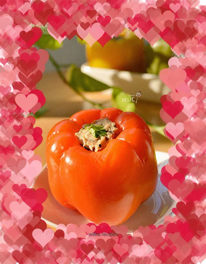 Mushroom and Colorful Pepper Cup