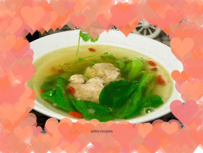 Lamb brain stewed in clear soup