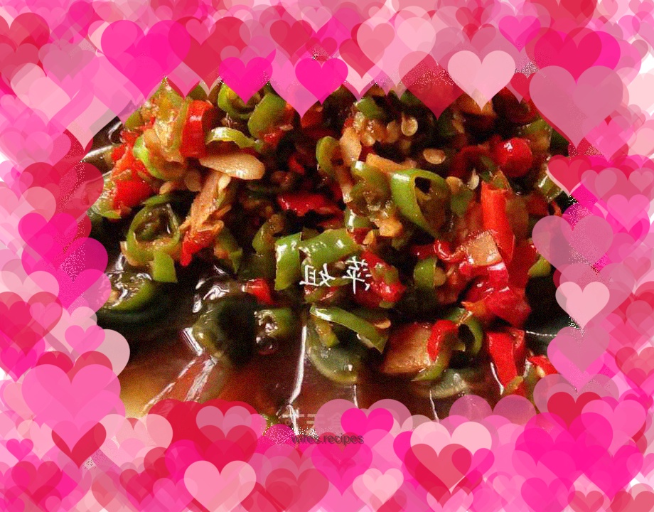 Chili mixed with preserved eggs