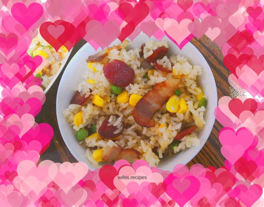 Fried rice with cured meat